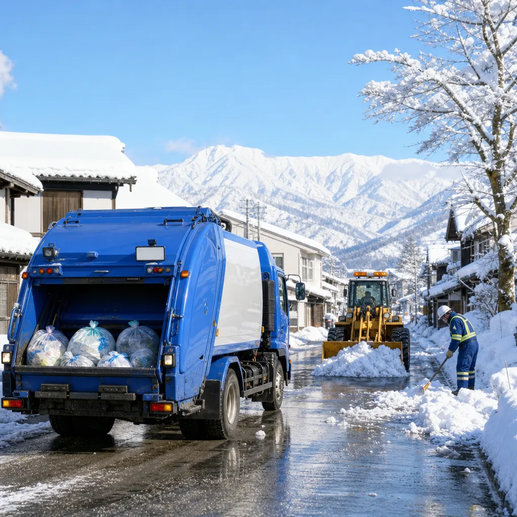 南砺市ゴミ収集求人と降雪期の現場作業